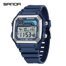 SANDA Outdoor Sport Electronic Chronograph Watch Men Multifunction Watches Alarm Clock Chrono Waterproof LED Digital Wrist Watch