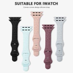 Slim Leopard Engraved Strap for Apple Watch Ultra 2 Band 49mm 44MM 42mm 40mm 41MM 45mm 38mm Bracelet for Iwatch 9 8 7 Se 6 5 4 3