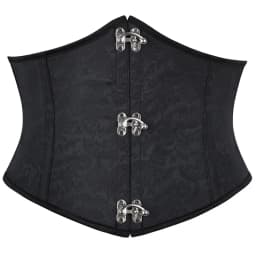 Faux Leather Underbust Corset Waist Control Gothic Corsets Waist Cincher Bustiers Steampunk Embroidery Short Waist Trainer