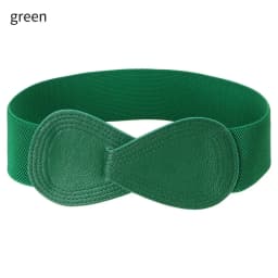 Women Fashion Wide Elastic Belt Metal Buckle Cinch Waistband Ladies Dress Waist Band Fashion Accessory