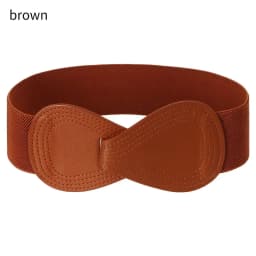 Women Fashion Wide Elastic Belt Metal Buckle Cinch Waistband Ladies Dress Waist Band Fashion Accessory