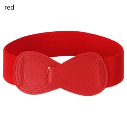 Women Fashion Wide Elastic Belt Metal Buckle Cinch Waistband Ladies Dress Waist Band Fashion Accessory