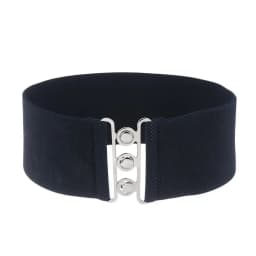Women Fashion Wide Elastic Belt Metal Buckle Cinch Waistband Ladies Dress Waist Band Fashion Accessory