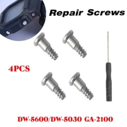 4pcs Watch Case Screws for DW 5600 GW-M5610 DW-5600 DW-5030 GA-2100 Series Bezel Repair Stainless Steel Screw Tool Accessories