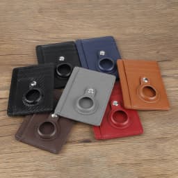 New Airtag Wallet Slim Minimalist Leather Credit Card Holder For AirTag Protective ID Case Small Anti-lost Protective Purse
