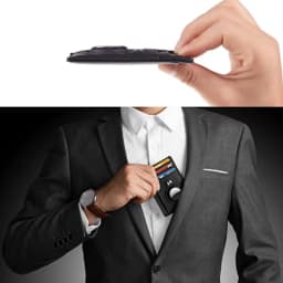 New Airtag Wallet Slim Minimalist Leather Credit Card Holder For AirTag Protective ID Case Small Anti-lost Protective Purse