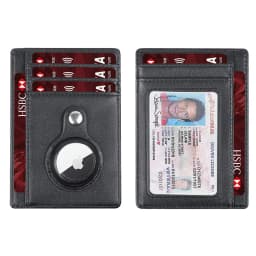 New Airtag Wallet Slim Minimalist Leather Credit Card Holder For AirTag Protective ID Case Small Anti-lost Protective Purse