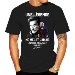 Men Funny T Shirt Fashion T Shirt Une Legende Ne Meurt Jamais Johnny Hallyday 1943-2017 Women T Shirt