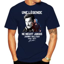 Men Funny T Shirt Fashion T Shirt Une Legende Ne Meurt Jamais Johnny Hallyday 1943-2017 Women T Shirt