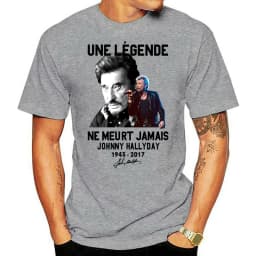 Men Funny T Shirt Fashion T Shirt Une Legende Ne Meurt Jamais Johnny Hallyday 1943-2017 Women T Shirt