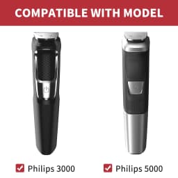 Shockproof EVA Case Compatible for Philips Multigroom Series - All-in-One Organizer with Dividers for MG3000/MG5000 Trimmers