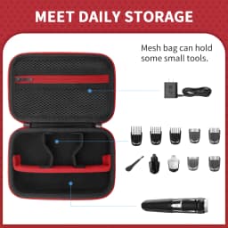 Shockproof EVA Case Compatible for Philips Multigroom Series - All-in-One Organizer with Dividers for MG3000/MG5000 Trimmers