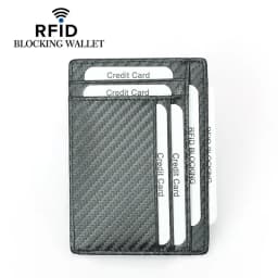 RFID Blocking Genuine Leather Men Wallet Small Credit Card Holder Cash Clip Slim ID Case Coin Purse For Male Pocket Money Bag