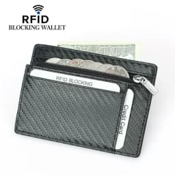 RFID Blocking Genuine Leather Men Wallet Small Credit Card Holder Cash Clip Slim ID Case Coin Purse For Male Pocket Money Bag