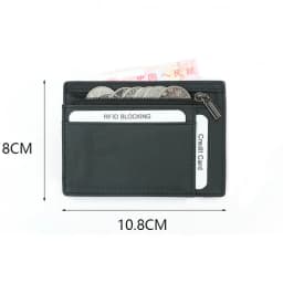 RFID Blocking Genuine Leather Men Wallet Small Credit Card Holder Cash Clip Slim ID Case Coin Purse For Male Pocket Money Bag