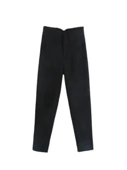 Women Chic Fashion With Seam Detail Office Wear Pants Vintage High Waist Zipper Fly Female Ankle Trousers Mujer