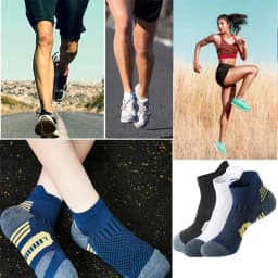 5Pairs New Spring Men's Socks AnkleThick Knit Sports Sock Outdoor Fitness Breathable Quick Dry Wear-resistant Short Running Sock