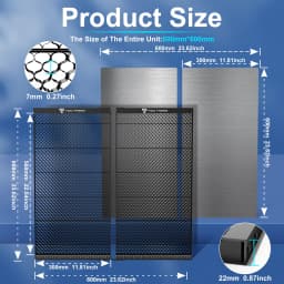 Heavy Duty Honeycomb Metal Table 300/400/500/600mm for Laser Engraver Cutting,Black Oxide Coated Fits for ORTUR xTool two trees