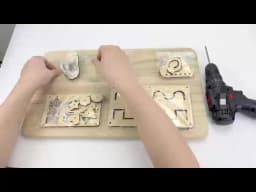 Busy Board DIY Material Accessories Lamps Doorbell Montessori Teaching Aids Hands-on Ability Sound Color Recognition Wooden Toys