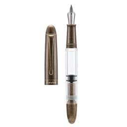 Asvine P30 Piston Brass Fountain Pen Torpedo Shape Metal and Acrylic EF/F/M/Stub Nib Vintage Retro Writing Office School Pen
