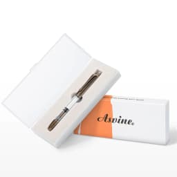 Asvine P30 Piston Brass Fountain Pen Torpedo Shape Metal and Acrylic EF/F/M/Stub Nib Vintage Retro Writing Office School Pen