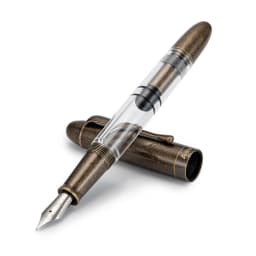 Asvine P30 Piston Brass Fountain Pen Torpedo Shape Metal and Acrylic EF/F/M/Stub Nib Vintage Retro Writing Office School Pen