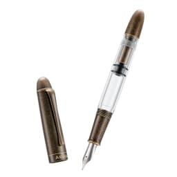 Asvine P30 Piston Brass Fountain Pen Torpedo Shape Metal and Acrylic EF/F/M/Stub Nib Vintage Retro Writing Office School Pen