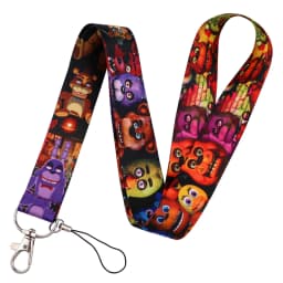 ER1899 Halloween Horror Bears Cartoon Lanyard Card Holder Student Hanging Neck Phone Lanyard Badge Subway Access Card Holder