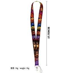 ER1899 Halloween Horror Bears Cartoon Lanyard Card Holder Student Hanging Neck Phone Lanyard Badge Subway Access Card Holder