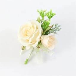 6PCS White Ivory Rose Boutonniere for Men Groom and Best Man Boutonnieres with Artificial Flower for Wedding Ceremony Anniversar