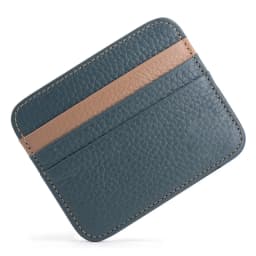 Genuine Leather Card Holder - Thin Wallet for ID/Bank/Credit Cards, Compact Cash & Bus Card Case (RFID Protection)