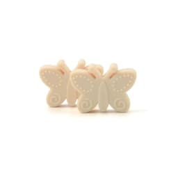 Bowknot 10pcs/lot Silicone Beads DIY Food Grade Silicone Teething Pacifier Cute Shaped Silicone teether Holder Accessories