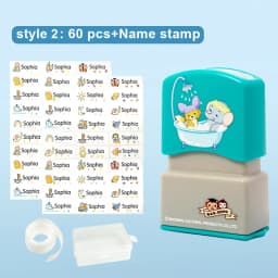 Children's Name Seal Custom Student's Name Stamp Kindergarten Clothes Waterproof Name Sticker Will Not be Washed Off Christmas