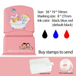Children's Name Seal Custom Student's Name Stamp Kindergarten Clothes Waterproof Name Sticker Will Not be Washed Off Christmas