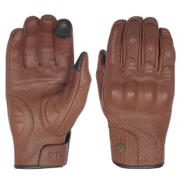 SFK Genuine Goat Leather Retro Motorcycle Gloves Full Finger Summer Breathable Knuckle Protection Riding Race Gears Accessories