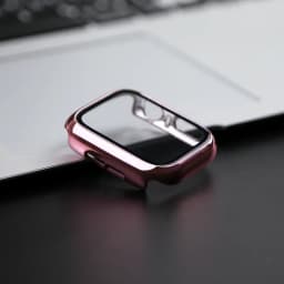360 Full Cover for Apple Watch 45mm 41mm 44mm 40mm 42mm 38mm, Plating Case Glass Screen Protector for iwatch 9 8 7 6 5 4 3 2 SE