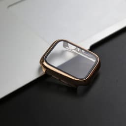 360 Full Cover for Apple Watch 45mm 41mm 44mm 40mm 42mm 38mm, Plating Case Glass Screen Protector for iwatch 9 8 7 6 5 4 3 2 SE