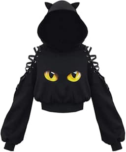 Women's Clothes Solid Color Gothic Hoddies Women's Sweatshirt Hollow Out Long Sleeve Hodded Casual Pullover Summer Autumn Y2k