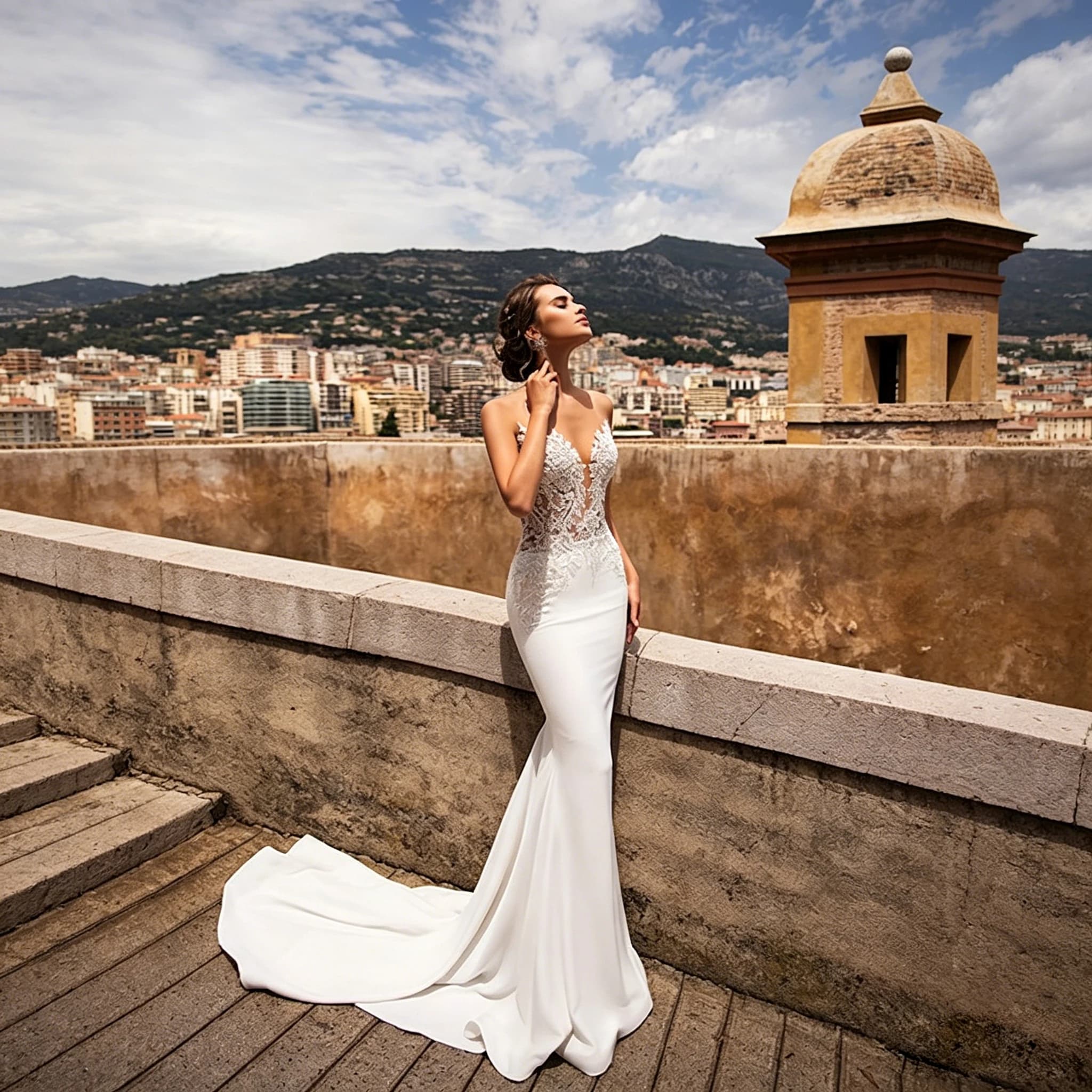 Satin Mermaid Wedding Dress Deep V Lace Open Back Chapel Train Bridal Gown Custom Plus Size Beach Wedding Vestido De Novia 2026