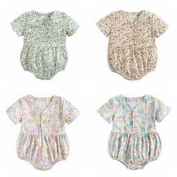 Sanlutoz Newborn Flowers Baby Girls Bodysuits Cotton Baby Bodysuit Short Sleeve Summer Infant Clothing Princess