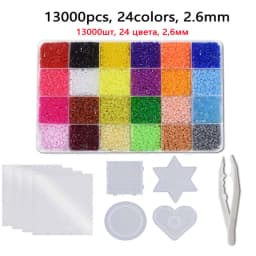 24/72 colors box set hama beads toy 2.6/5mm perler educational Kids 3D puzzles diy toys fuse beads pegboard sheets ironing paper