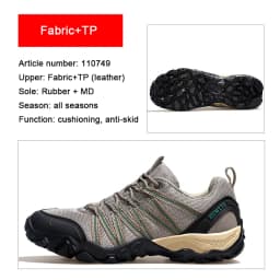 HUMTTO Brand Clearance Man Summer Hiking Shoes for Men  Breathable Leather Hunting Trekking Climbing Shoes Mens Outdoor Sneakers