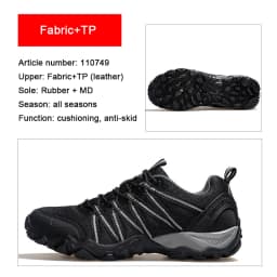 HUMTTO Brand Clearance Man Summer Hiking Shoes for Men  Breathable Leather Hunting Trekking Climbing Shoes Mens Outdoor Sneakers