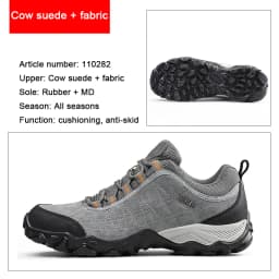 HUMTTO Brand Clearance Man Summer Hiking Shoes for Men  Breathable Leather Hunting Trekking Climbing Shoes Mens Outdoor Sneakers
