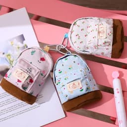 New Women Kids Canvas Coin Purse Floral Zipper Pouch Small Wallet Children Female Key Card Holder Mini Money Bag Gift