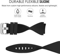 22mm Silicone Band for Samsung Galaxy Watch 3 45mm/Huawei Watch GT2 46mm/Gear S3 Watchband Bracelet Strap for Amazfit GTR 47mm