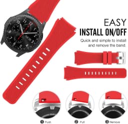 22mm Silicone Band for Samsung Galaxy Watch 3 45mm/Huawei Watch GT2 46mm/Gear S3 Watchband Bracelet Strap for Amazfit GTR 47mm