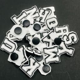 1Pcs Cartoon English Alphabet A-Z Letters PVC 3D Shoe Charms Garden Shoes Accessories Decoration Fit band Kids Gift