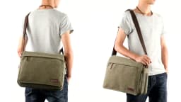 Fashion Solid Vintage Canvas Messenger Satchel Bags Buckle Casual Portable Shoulder Bag Korean Trend Simple Pack For Men 2020