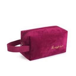 Women Cosmetic Bag Soft Velvet Make Up Storage Bag Pads Toiletry Package Travel Makeup Bag Organizer Pouch Beauty Case Wash Bag